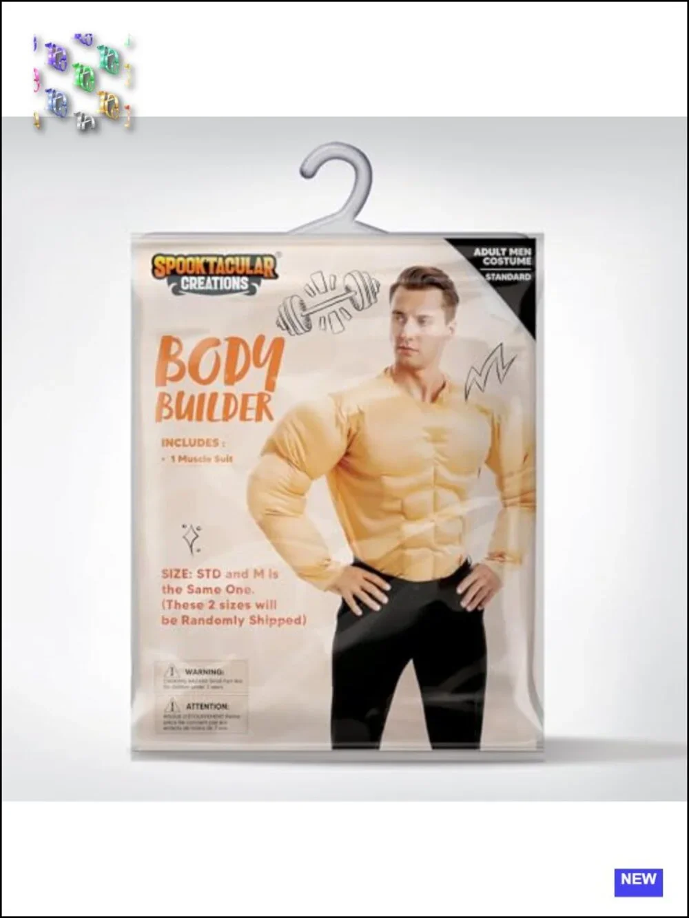 Men's Muscle Suit Halloween Costume Bodybuilder Shirt Cosplay Role Play